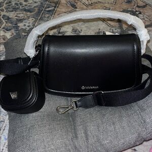 lululemon athletica Sleek Black Crossbody Bag
Cactus leather mini bag 
NWT